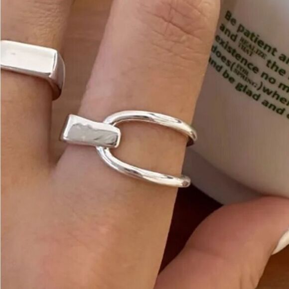 The Art Deco Ring in 925 silver adjustable - Picture 1 of 9